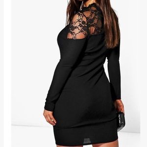 Lace High Neck Bodycon Dress